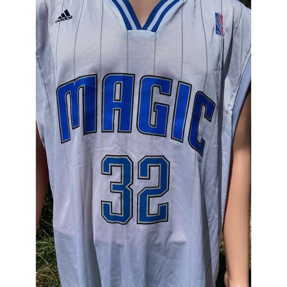 Vintage Adidas Magic Jersey 32 Oneil Pinstripe Deadstock Size XXL White And Blue - Picture 2 of 9